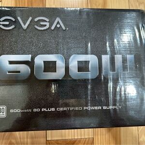 EVGA 600W 80 Plus Power Supply - Black and Silver